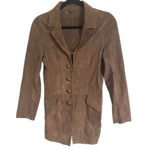 Artico 100% Sheep Suede Jacket in Brown From Axel’s in Vail, CO. Sz 38 EUC